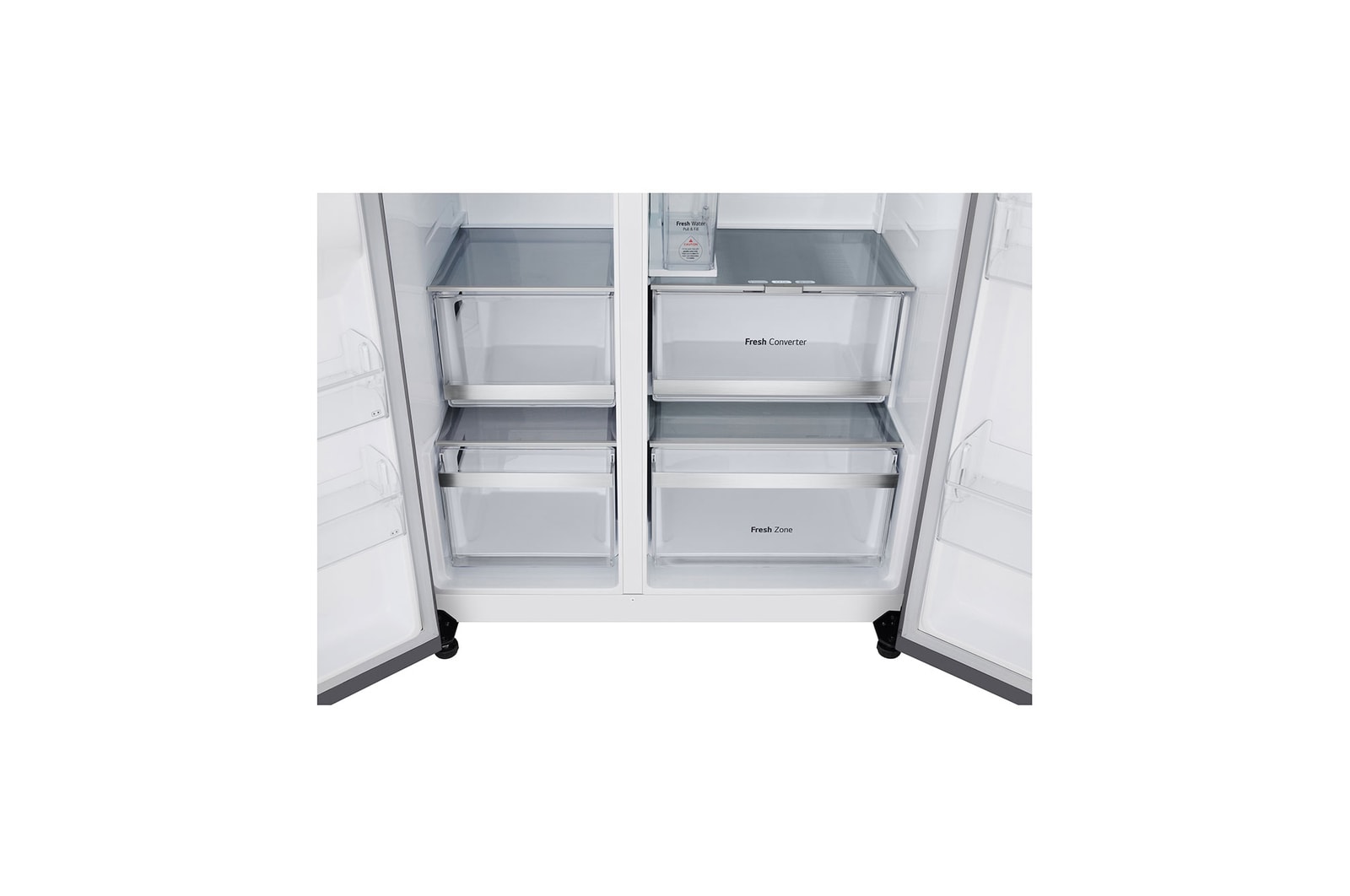 LG Side-by-Side Kühlschrank mit Door-in-Door® (EEK D, 628L, 179 cm hoch ) mit Eis-, Crushed Ice- und Wasserspender, internem Wassertank | GSJE81PYBD, GSJE81PYBD