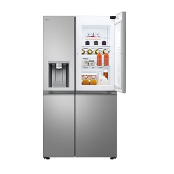 LG Side-by-Side Kühlschrank mit Door-in-Door® (EEK D, 628L, 179 cm hoch ) mit Eis-, Crushed Ice- und Wasserspender, internem Wassertank | GSJE81PYBD, GSJE81PYBD