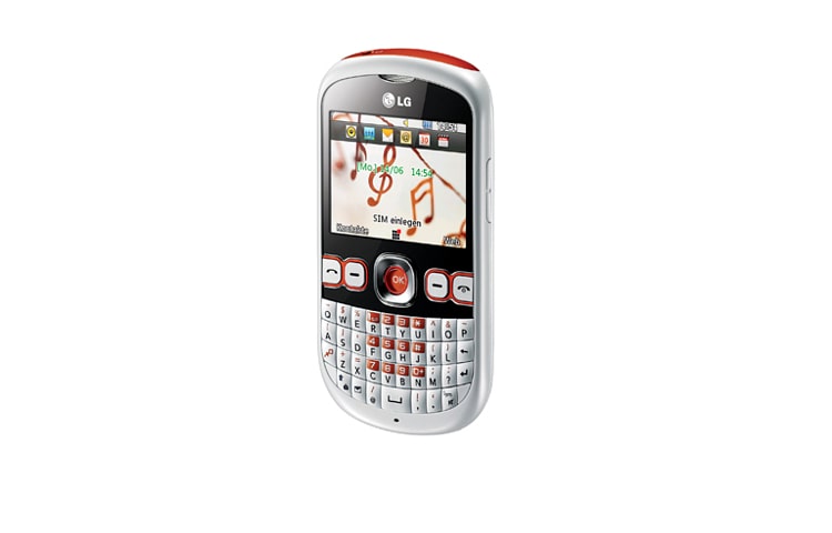 LG Kompaktes Multimedia Handy mit kostenlosem Consumer Push E-Mail-Dienst, vollwertiger QWERTZ Tastatur und integrierten Social Network Diensten, C300 TOWN