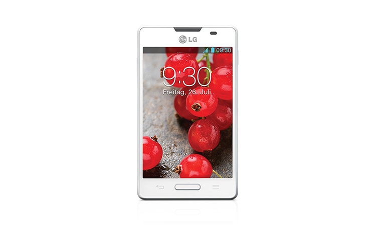 LG Android-Smartphone mit 9,6 cm (3,8 Zoll) IPS-Display, 1,0-GHz-Prozessor, 3-MP-Kamera und starkem 1.700 mAh SiO+ Akku, E440 Optimus L4 II