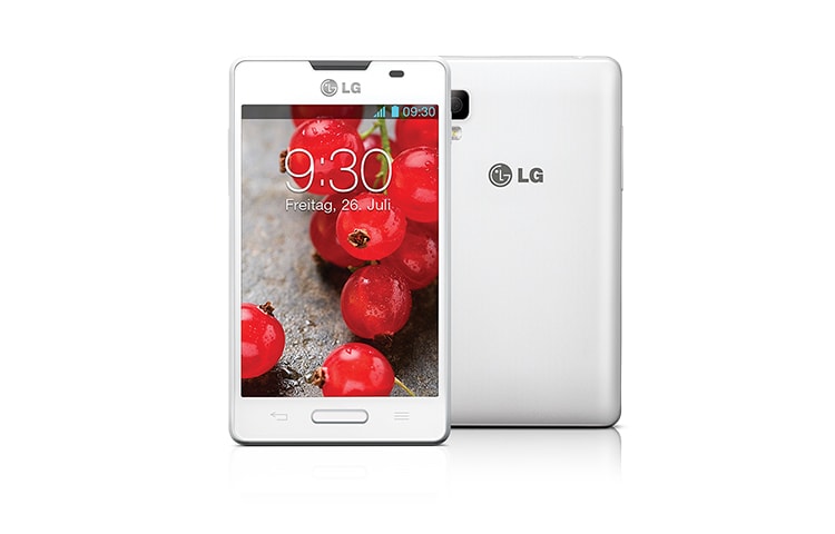 LG Android-Smartphone mit 9,6 cm (3,8 Zoll) IPS-Display, 1,0-GHz-Prozessor, 3-MP-Kamera und starkem 1.700 mAh SiO+ Akku, E440 Optimus L4 II