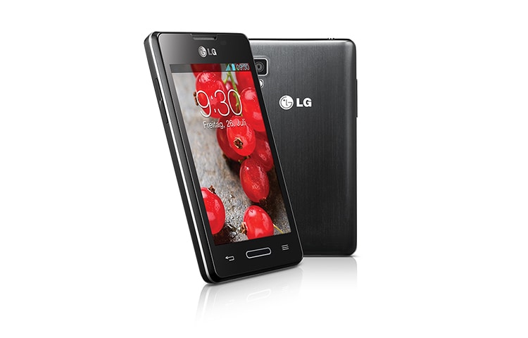 LG Android-Smartphone mit 9,6 cm (3,8 Zoll) IPS-Display, 1,0-GHz-Prozessor, 3-MP-Kamera und starkem 1.700 mAh SiO+ Akku, E440 Optimus L4 II
