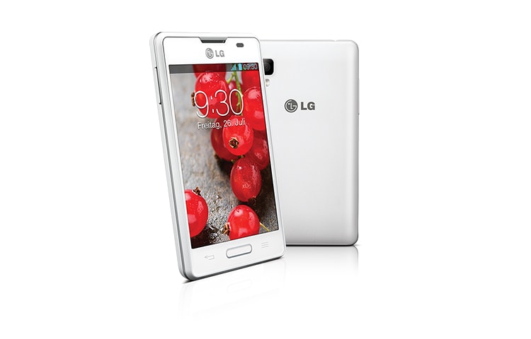 LG Android-Smartphone mit 9,6 cm (3,8 Zoll) IPS-Display, 1,0-GHz-Prozessor, 3-MP-Kamera und starkem 1.700 mAh SiO+ Akku, E440 Optimus L4 II