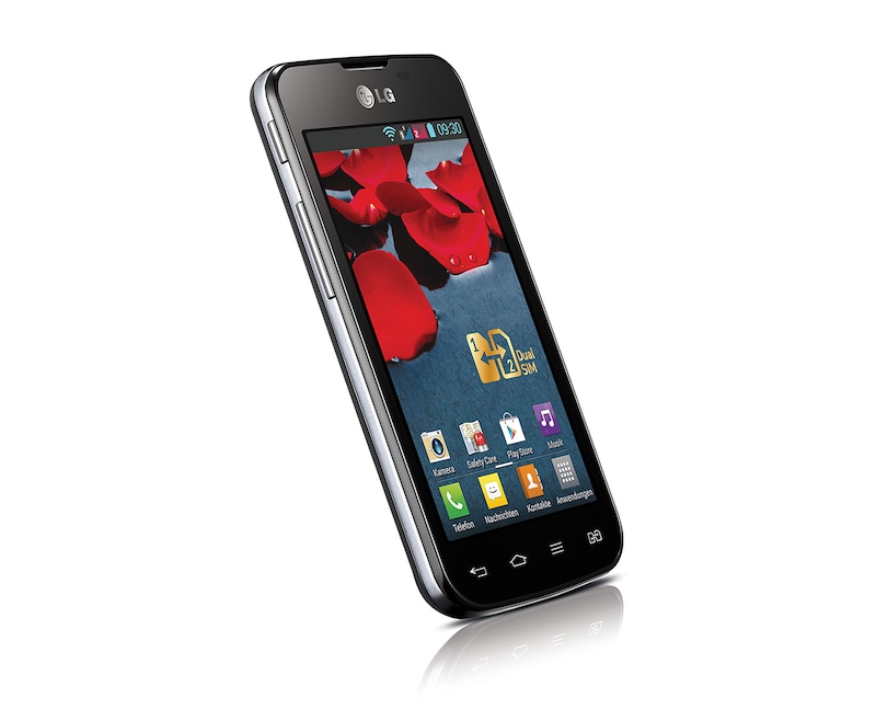 LG Android-Smartphone mit Dual SIM Slot, 10,2 cm (4 Zoll) IPS-Display und 1,0-Ghz-Prozessor, E455 Optimus L5 II Dual