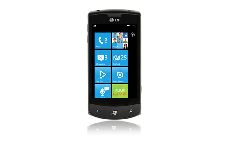 LG 9,7 cm (3,8“) Touchscreen Handy mit Windows Phone 7 Betriebssystem und Augmented Reality Kamerafunktion, E900 OPTIMUS 7