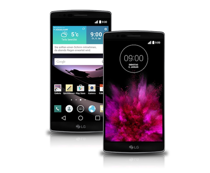 LG High-End-Smartphone im Curved-Design mit 2-GHz-Octa-Core-Prozessor, 14 cm Full HD-Display und 13-MP-Kamera, G Flex 2