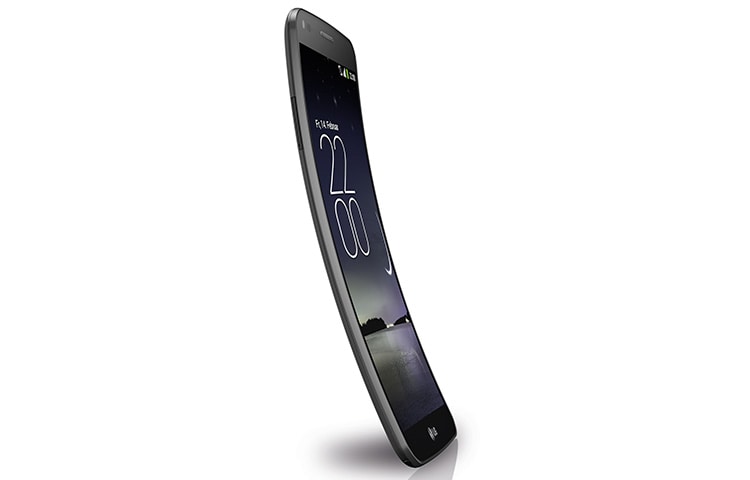LG High-End-Smartphone mit 2,3 GHz Quad-Core-Prozessor, gebogenem HD POLED-Display und innovativem Rear Key, G Flex