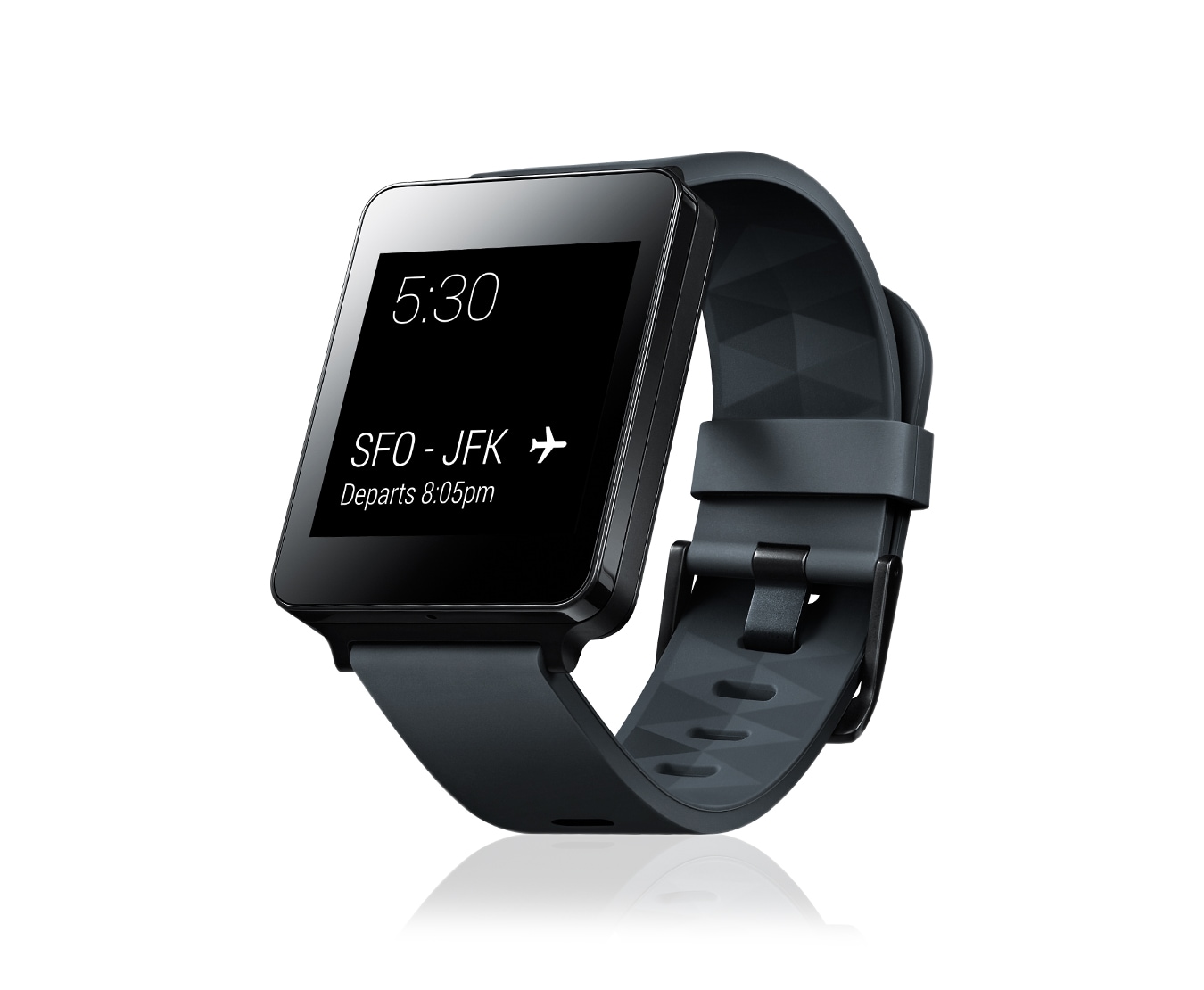 LG Smartwatch mit Betriebssystem Android Wear, 1,2-GHz-Prozessor, 400-mAh-Akku und 4 GB Speicher, G Watch