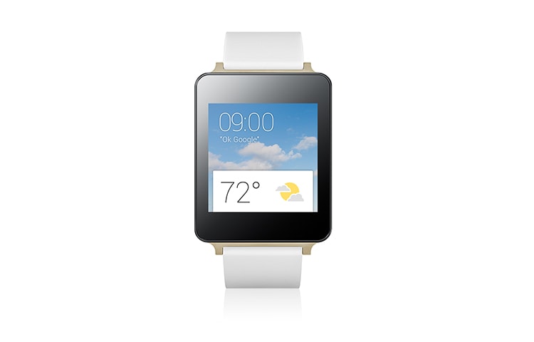 LG Smartwatch mit Betriebssystem Android Wear, 1,2-GHz-Prozessor, 400-mAh-Akku und 4 GB Speicher, G Watch