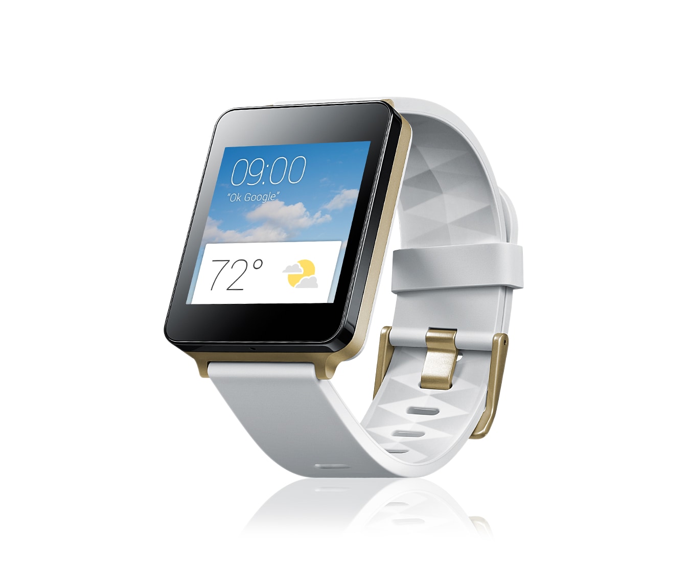 LG Smartwatch mit Betriebssystem Android Wear, 1,2-GHz-Prozessor, 400-mAh-Akku und 4 GB Speicher, G Watch