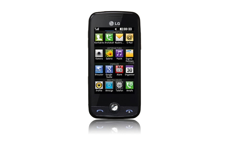 LG Touchscreen Handy mit großem 7,62 cm (3") Display, 500 MB UMS-Speicher, Bluetooth und MP3 Player, GS290 COOKIE FRESH
