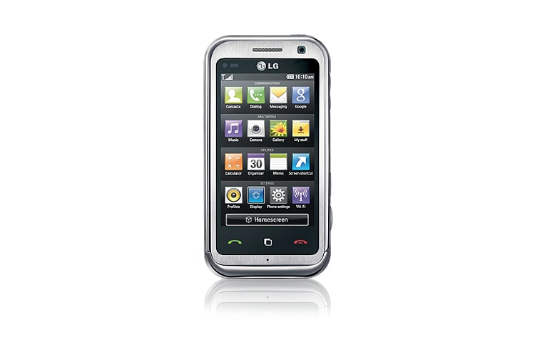 LG Smartphone mit 7.62 cm (3") Touchscreen, 5 MP Kamera, Dolby® Mobile Music und 7,2 GB Speicher, KM900