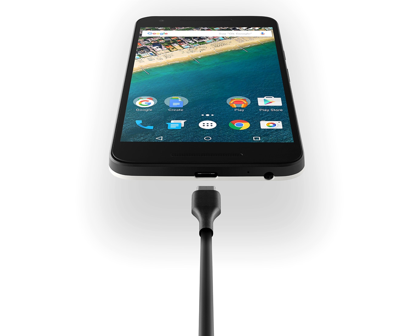 LG Google Smartphone mit Android 6.0 Marshmallow, 1,8-GHz-Hexa-Core-Prozessor, 13,2 cm (5,2 Zoll) Full HD IPS-Display und 12,3-Megapixel-Kamera mit HDR+, Nexus 5X