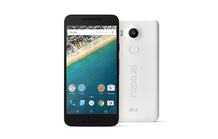 LG Google Smartphone mit Android 6.0 Marshmallow, 1,8-GHz-Hexa-Core-Prozessor, 13,2 cm (5,2 Zoll) Full HD IPS-Display und 12,3-Megapixel-Kamera mit HDR+, Nexus 5X