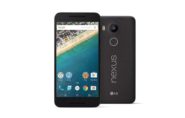 LG Google Smartphone mit Android 6.0 Marshmallow, 1,8-GHz-Hexa-Core-Prozessor, 13,2 cm (5,2 Zoll) Full HD IPS-Display und 12,3-Megapixel-Kamera mit HDR+, Nexus 5X