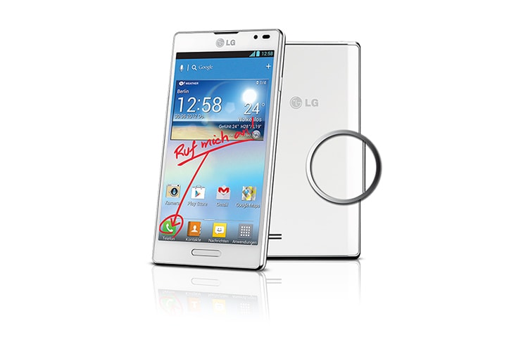 LG Premium-Smartphone mit 11,9 cm (4,7 Zoll) IPS-Display, 1,0-GHz-Dual-Core-Prozessor und starkem 2.150 mAh SiO+ Akku, P760 Optimus L9