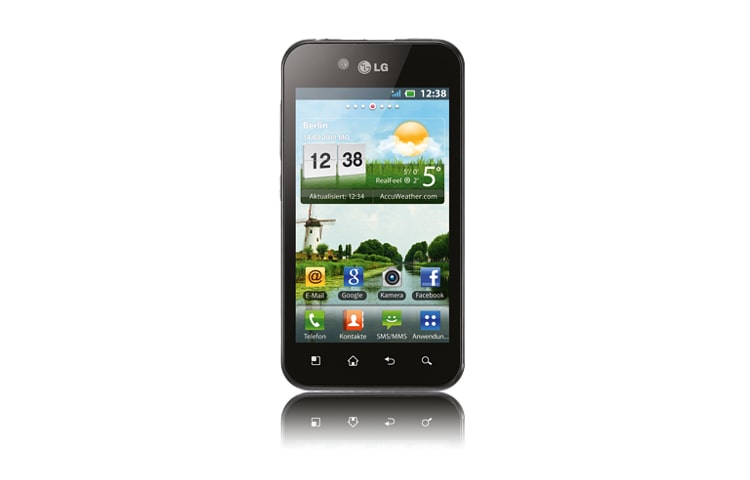 LG Touchscreen Smartphone mit superhellem NOVA Display, langer Akkulaufzeit und Wi-Fi Direct Technologie, P970 OPTIMUS BLACK