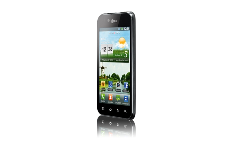LG Touchscreen Smartphone mit superhellem NOVA Display, langer Akkulaufzeit und Wi-Fi Direct Technologie, P970 OPTIMUS BLACK