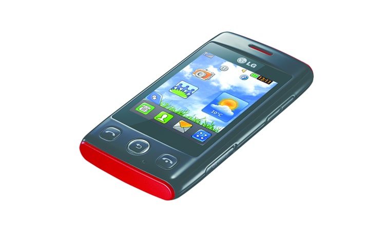 LG Touchscreen Handy mit hochauflösendem 6,1 cm (2,4“) Display, Zugang zu diversen Social Networks, FM-Radio und MP3-Player, T300 COOKIE LITE