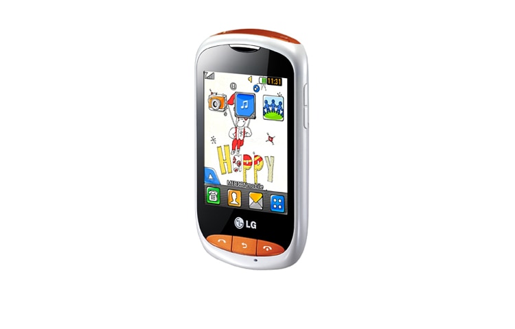 LG Touchscreen Handy mit hochauflösendem 7,1 cm (2,8“) TFT-Display, 2 Megapixel Kamera, Bluetooth 2.0 und MP3 Player, T310 COOKIE STYLE