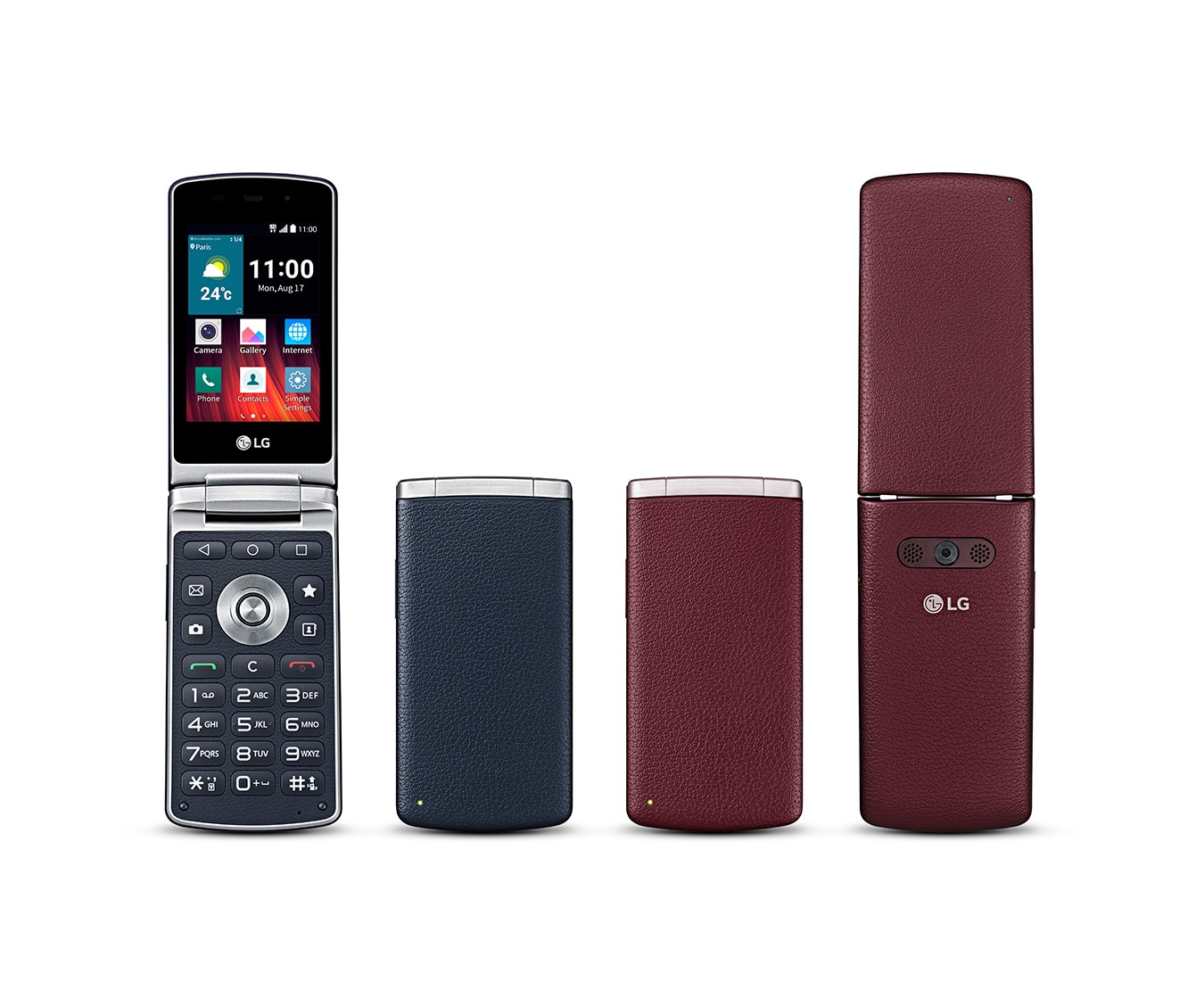 LG Klapp-Handy mit Android™ 5.1 Lollipop Betriebssystem, fünf Funktionstasten und Notruffuntion, WineSmart