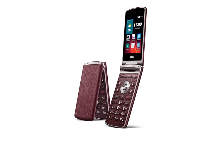 LG Klapp-Handy mit Android™ 5.1 Lollipop Betriebssystem, fünf Funktionstasten und Notruffuntion, WineSmart