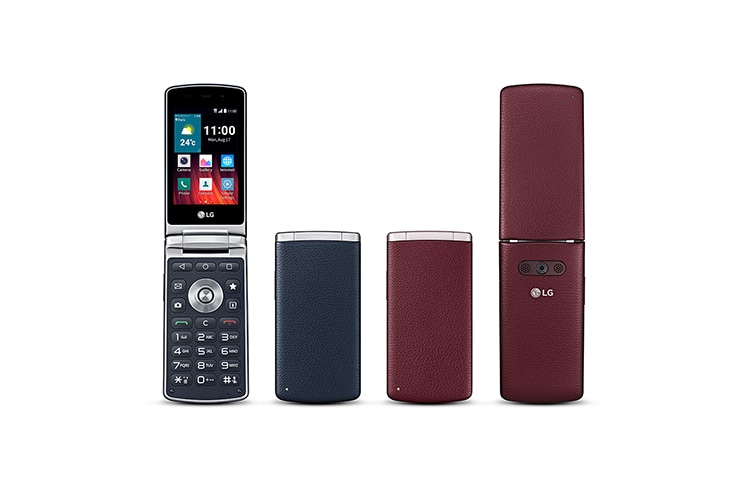 LG Klapp-Handy mit Android™ 5.1 Lollipop Betriebssystem, fünf Funktionstasten und Notruffuntion, WineSmart