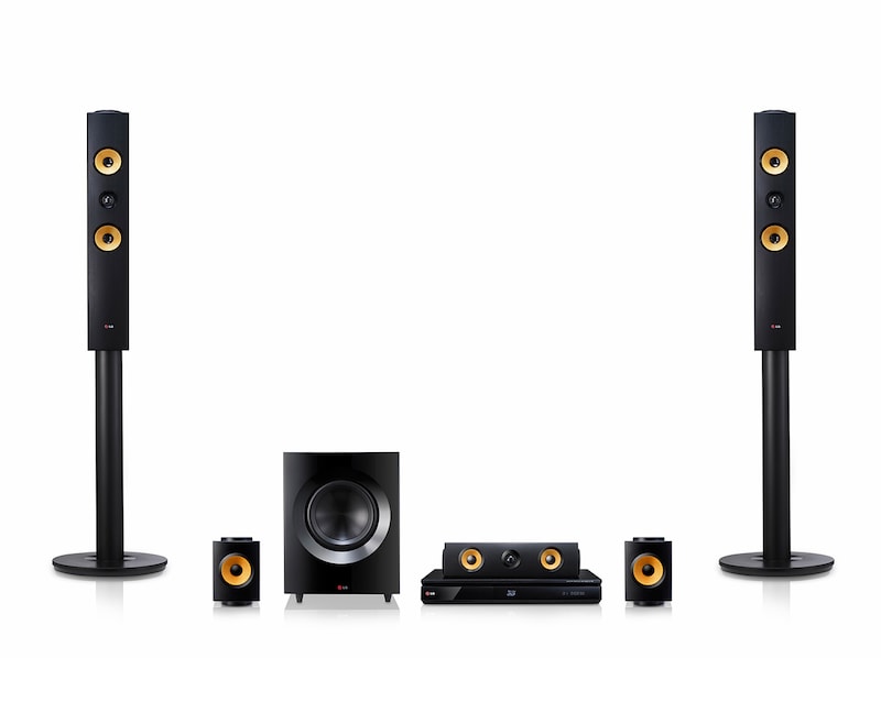 LG 5.1 Heimkinosystem mit 3D-Blu-ray-Player, Smart TV-Funktion, WLAN und 1.200 Watt, BH7440P