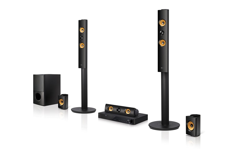 LG 5.1 Heimkinosystem mit 3D-Blu-ray-Player, Smart TV-Funktion, WLAN und 1.200 Watt, LHA845