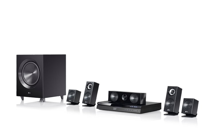 LG 3D-Blu-ray 5.1 Heimkinosystem in Pianolackoptik mit LG Smart TV, integriertem WLAN und 4-Wege-Equalizer, BH7220B