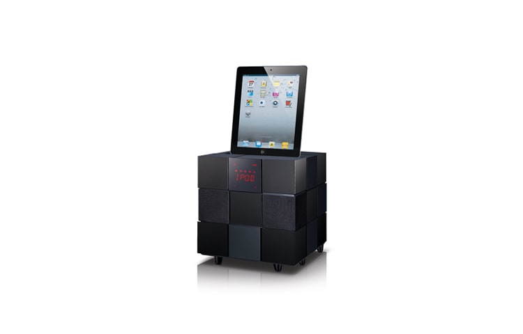 LG iPod-/iPhone-/iPad-Dockingstation mit integriertem Subwoofer, AirPlay, Bluetooth und Smart Touch Display, ND8520