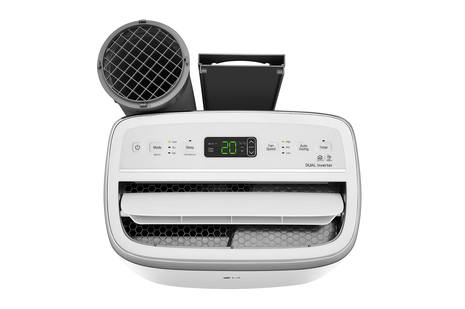 LG 3,2 kW (Kühlkapazität: 35℃/RH: 80%) Mobiles Raumklimagerät mit Steuerung über das WLAN, PA11WS