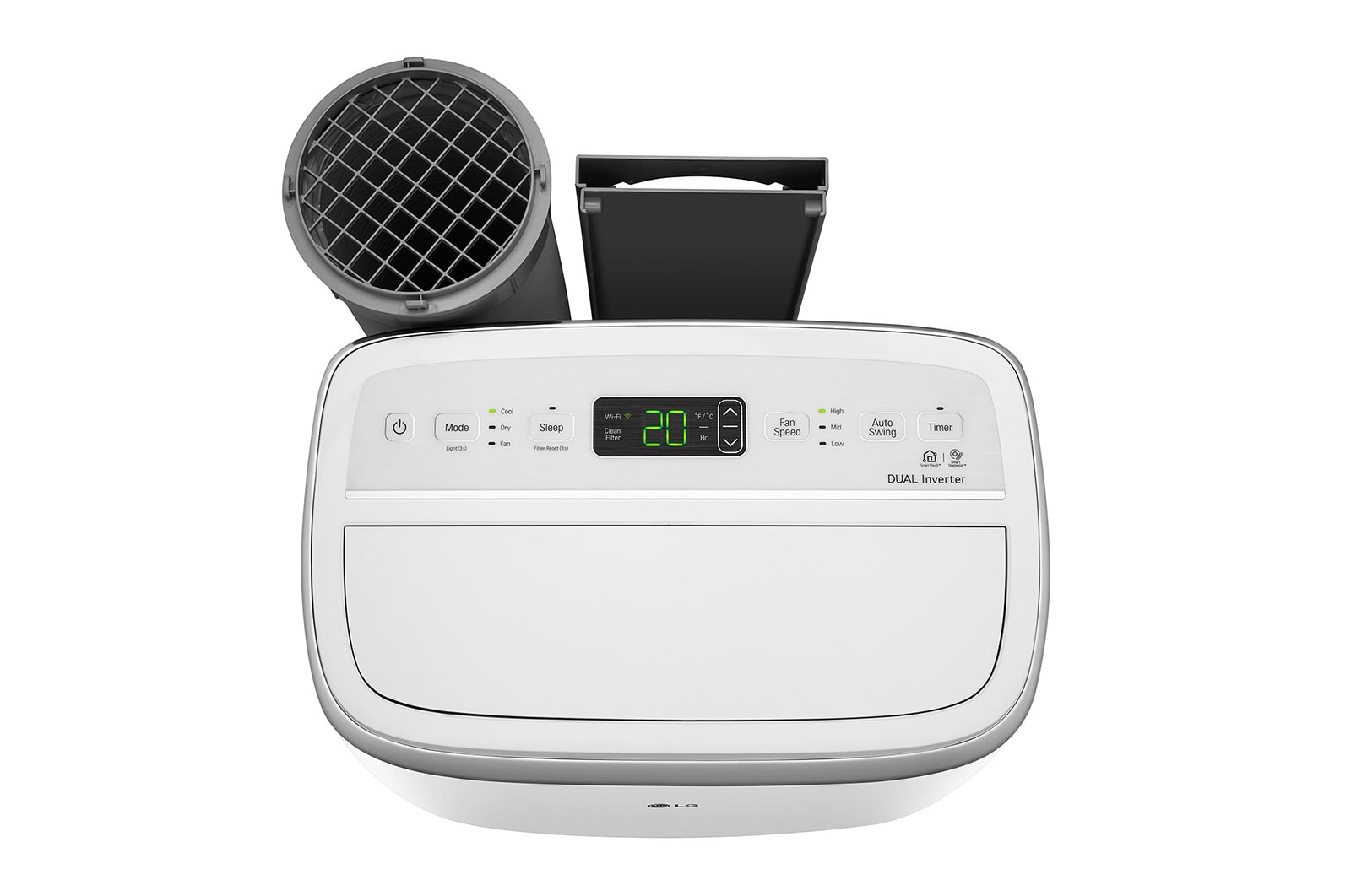 LG 3,2 kW (Kühlkapazität: 35℃/RH: 80%) Mobiles Raumklimagerät mit Steuerung über das WLAN, PA11WS