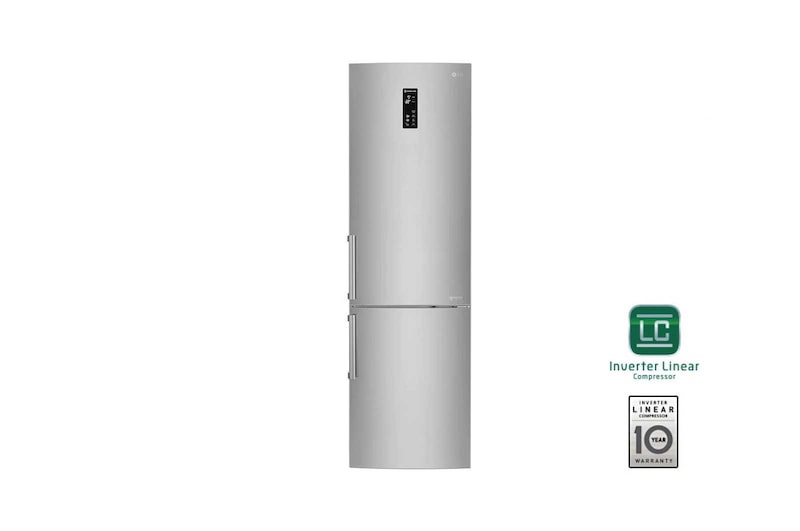 Vorderseite von LG Kühl-Gefrierkombination mit Total No Frost GBB59PZFFB