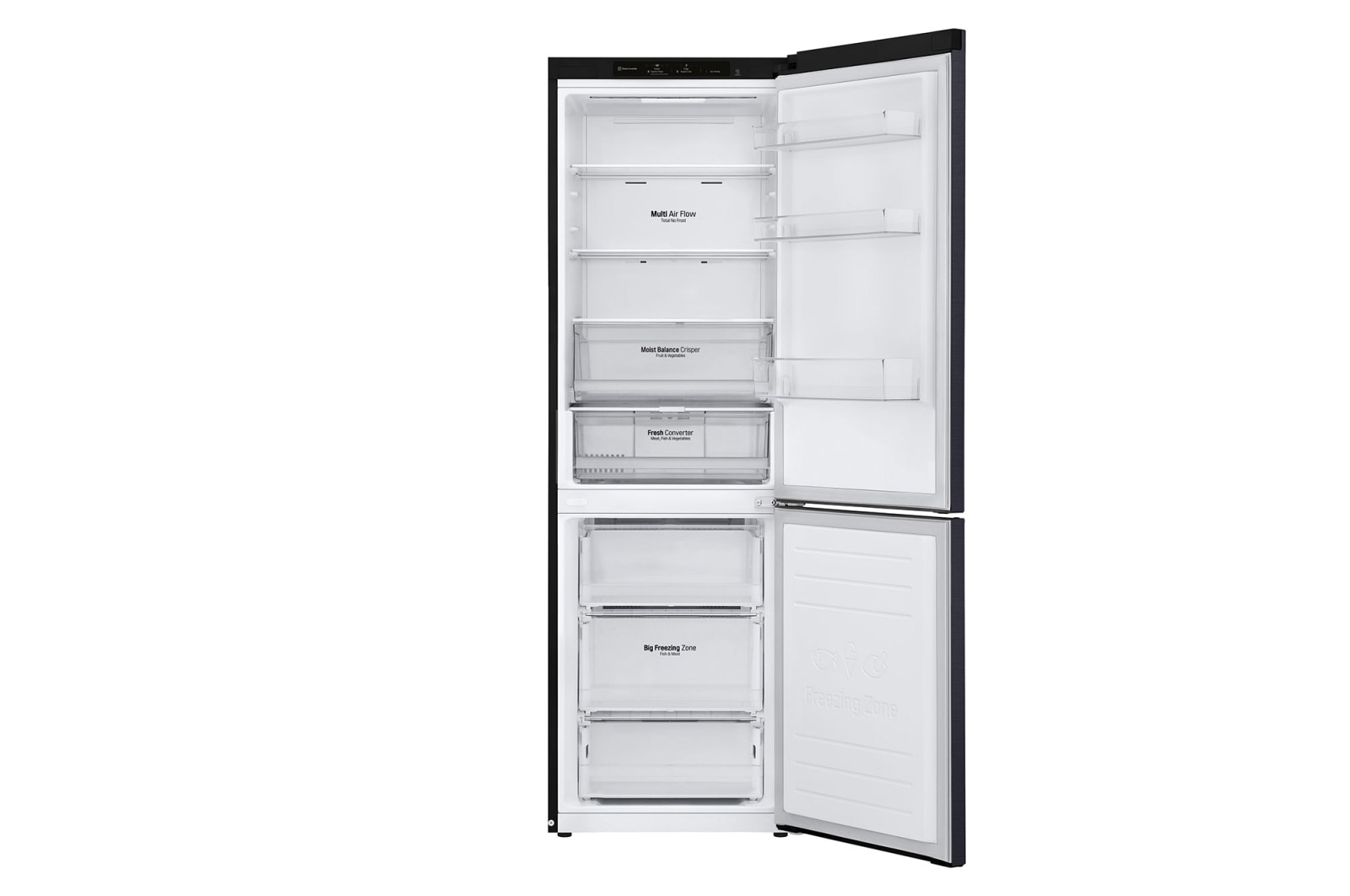 LG Kühl-Gefrierkombination (C, 341L, 186 cm hoch) mit Smart Inverter Compressor® | GBB61MCGCN1, GBB61MCGCN1