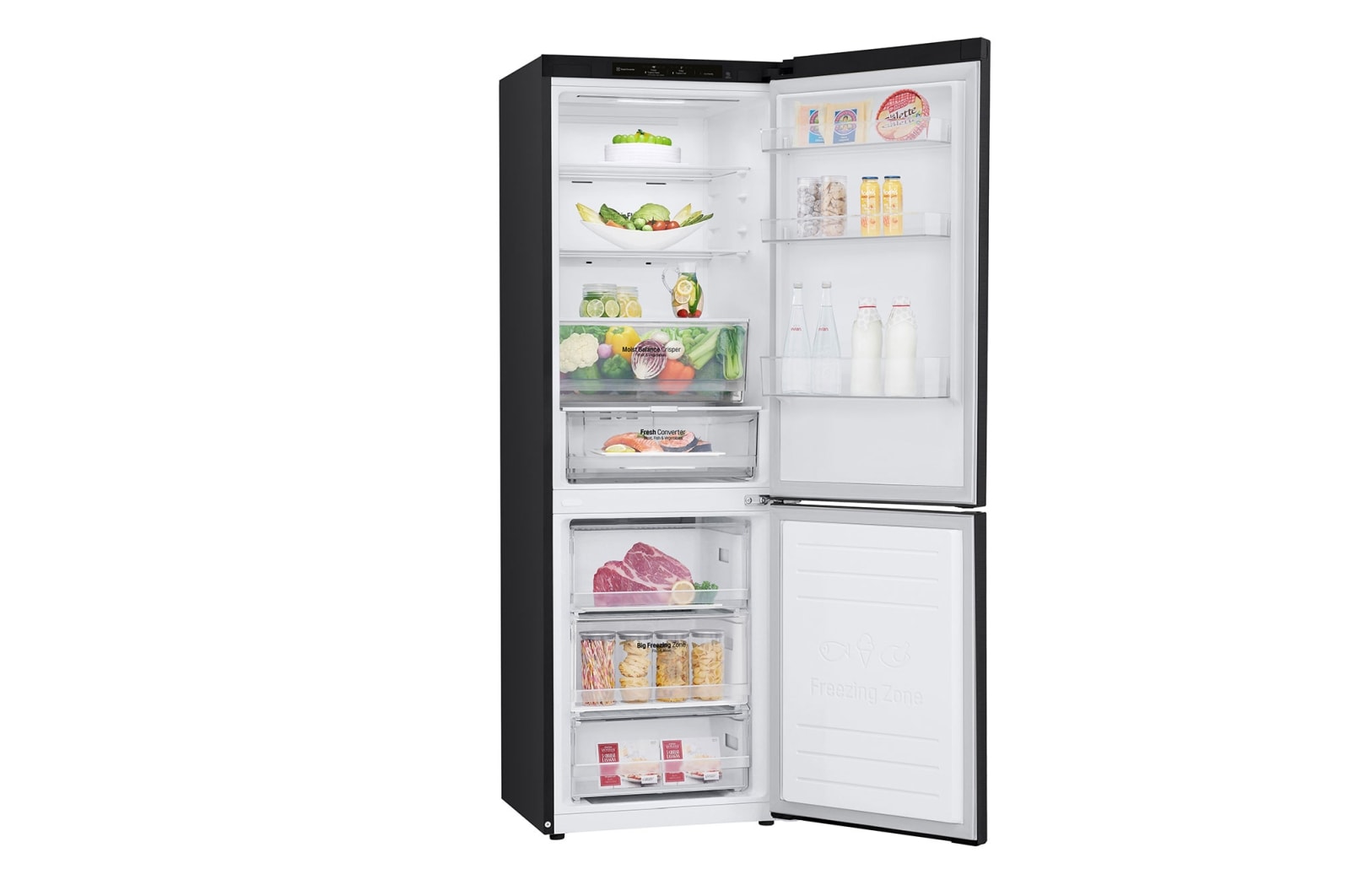 LG Kühl-Gefrierkombination (C, 341L, 186 cm hoch) mit Smart Inverter Compressor® | GBB61MCGCN1, GBB61MCGCN1