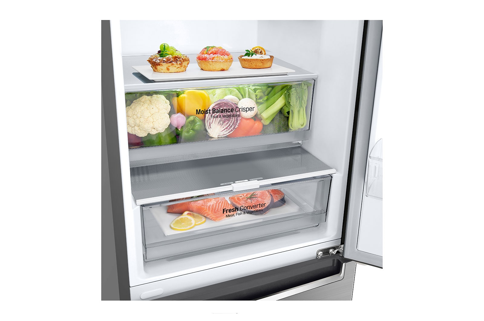 LG Kühl-Gefrierkombination (C, 341L, 186cm hoch) mit Smart Inverter Compressor® | GBB61PZGCN1, GBB61PZGCN1