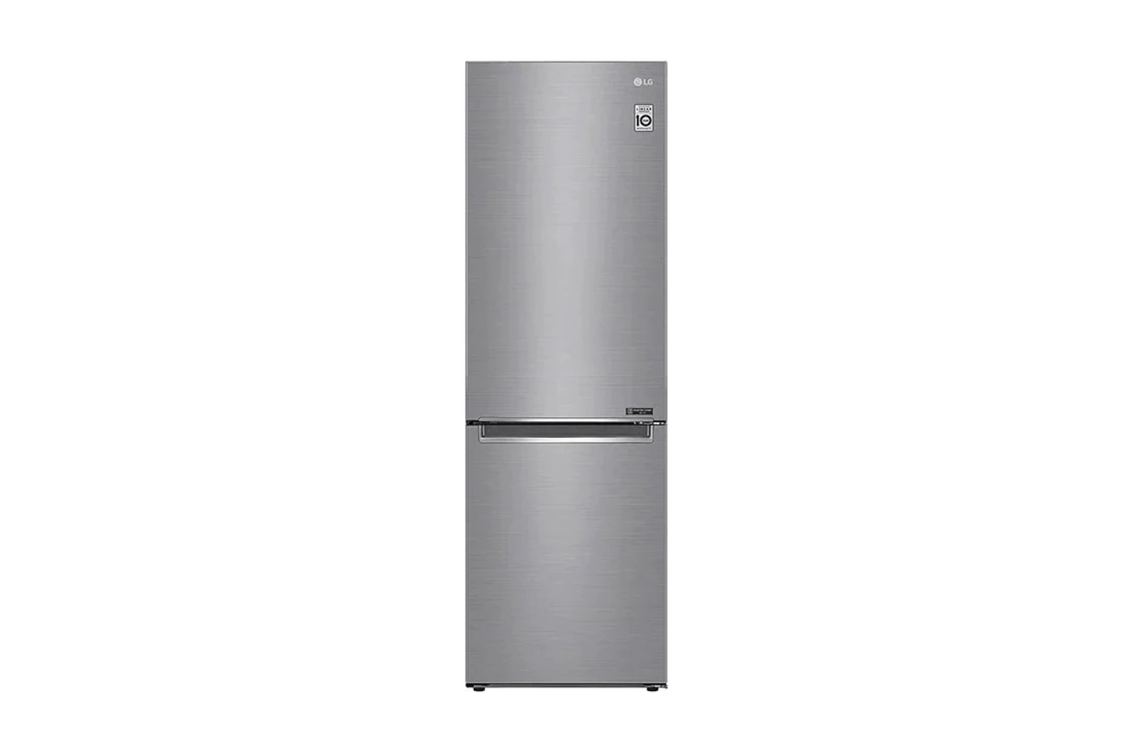 LG Kühl-Gefrierkombination | 341 Liter Nutzinhalt | Energieeffizienzklasse D | Steel | 186 cm hoch | Inverter Linear Compressor® | GBB61PZGFN, GBB61PZGFN