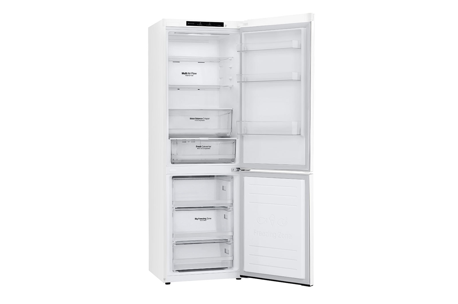 LG Kühl-Gefrierkombination (EEK C, 341L, 186 cm hoch) mit Smart Inverter Compressor® | GBB61SWGCN1, GBB61SWGCN1