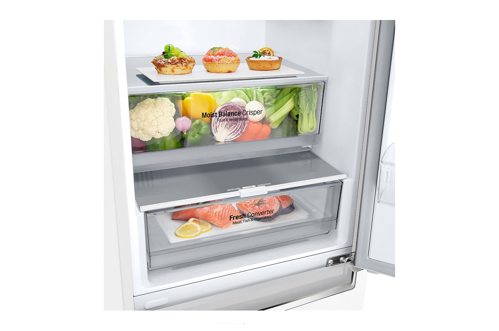 LG Kühl-Gefrierkombination (EEK C, 341L, 186 cm hoch) mit Smart Inverter Compressor® | GBB61SWGCN1, GBB61SWGCN1