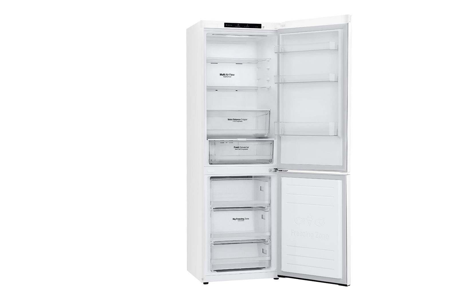 LG Kühl-Gefrierkombination | 341 Liter Nutzinhalt | Energieeffizienzklasse C | Premium Super White | 186cm | Inverter-Linearkompressor | GBB61SWGCN, GBB61SWGCN