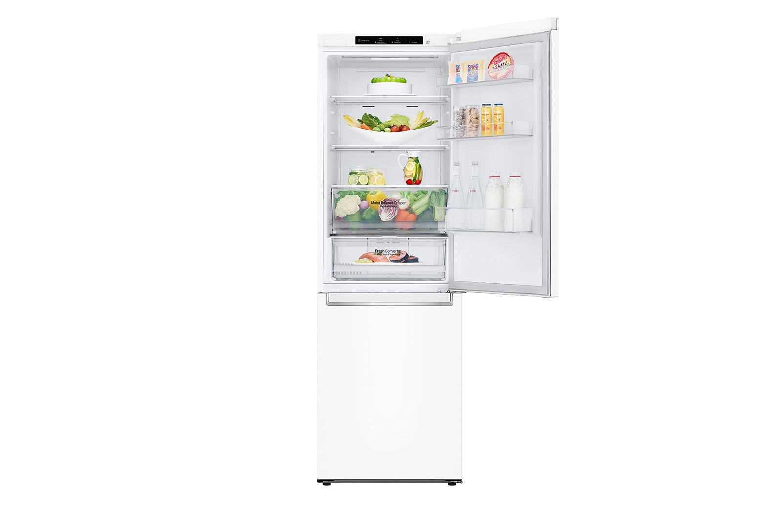 LG Kühl-Gefrierkombination | 341 Liter Nutzinhalt | Energieeffizienzklasse C | Premium Super White | 186cm | Inverter-Linearkompressor | GBB61SWGCN, GBB61SWGCN