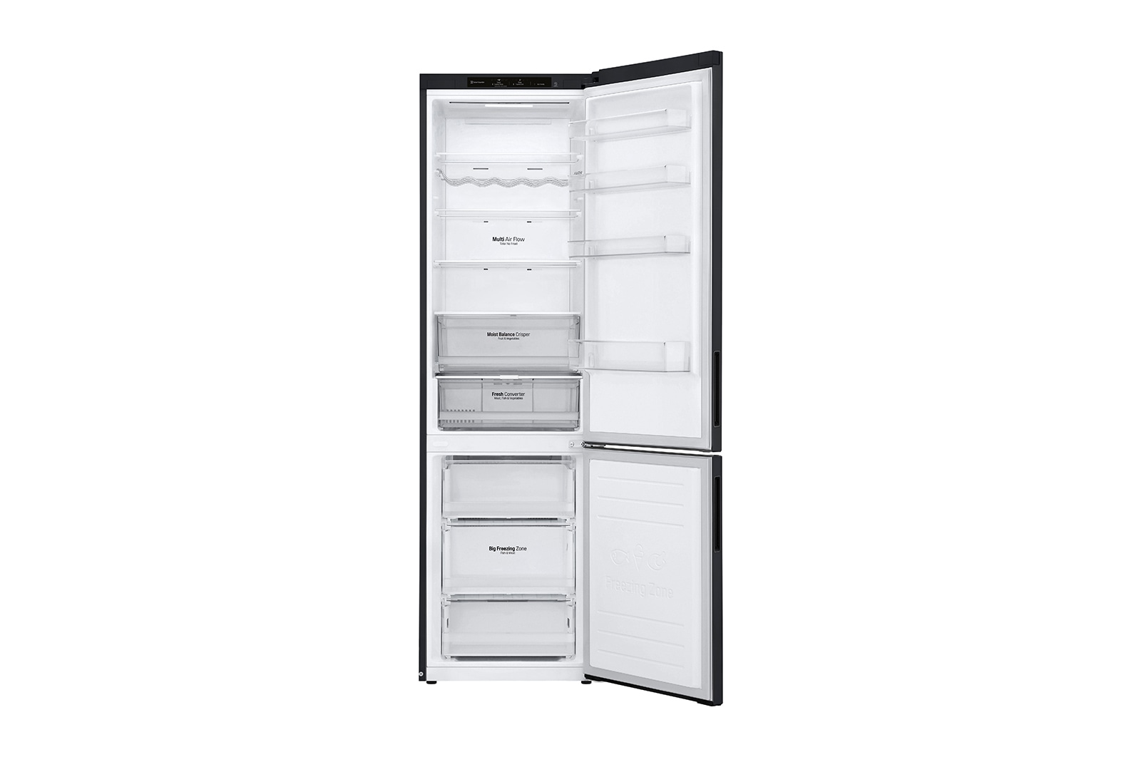 LG Kühl-Gefrierkombination (EEK C, 384L, 203cm hoch) mit Smart Inverter Kompressor® | GBB62MCGCC1, GBB62MCGCC1