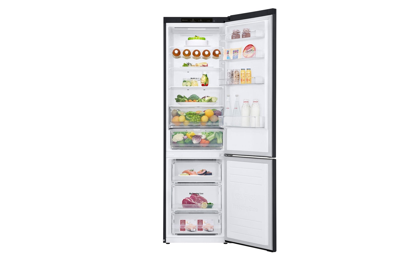 LG Kühl-Gefrierkombination (C, 384L, 203 cm hoch) mit Smart Inverter Compressor® | GBB62MCGCN1, GBB62MCGCN1