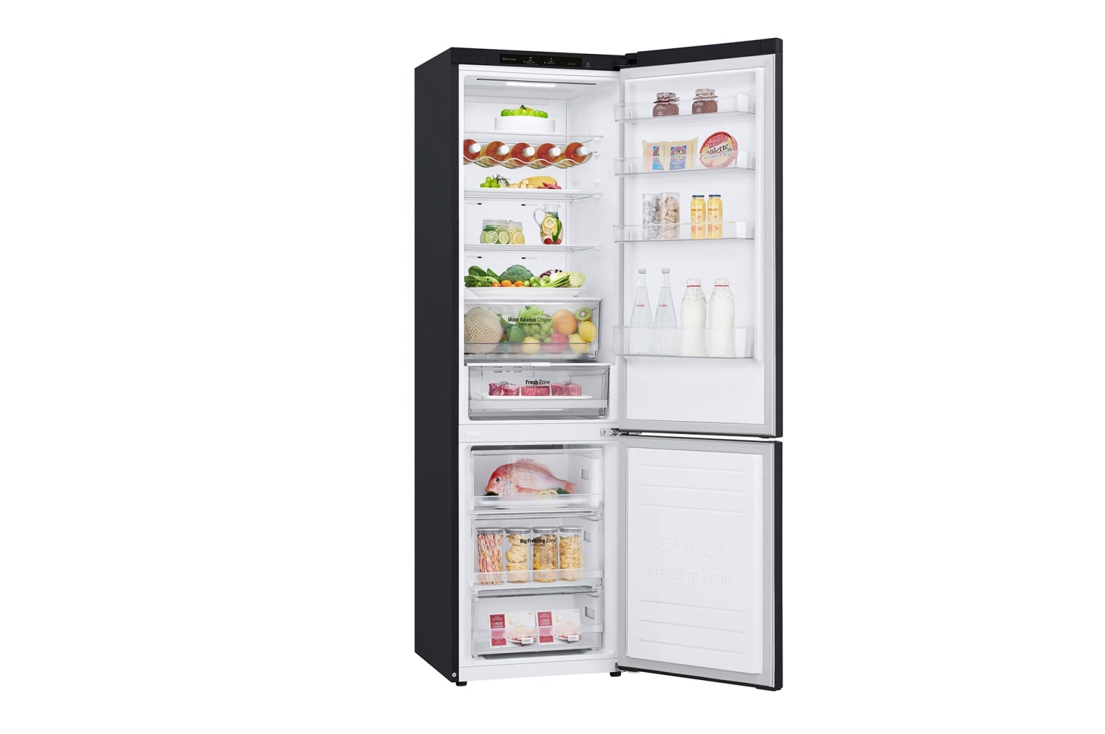 LG Kühl-Gefrierkombination (C, 384L, 203 cm hoch) mit Smart Inverter Compressor® | GBB62MCGCN1, GBB62MCGCN1