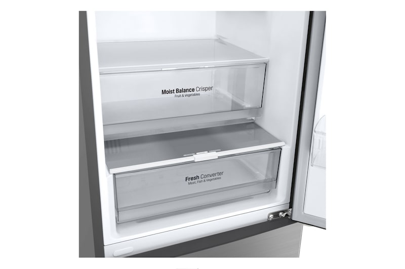 LG Kühl-Gefrierkombination | 384 Liter Nutzinhalt | Energieeffizienzklasse C | Steel | 203 cm | Compressor | GBB62PZGCC, GBB62PZGCC