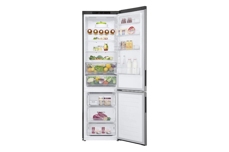 LG Kühl-Gefrierkombination | 384 Liter Nutzinhalt | Energieeffizienzklasse C | Steel | 203 cm | Compressor | GBB62PZGCC, GBB62PZGCC