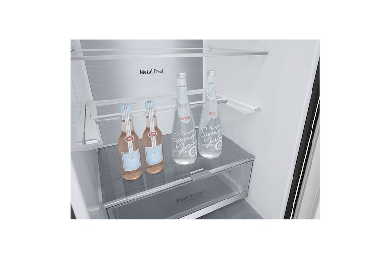 LG Kühl-Gefrierkombination (EEK B, 384L, 203 cm hoch) mit 137 kWh/a & Inverter Linear Compressor® | GBB72MCVBN, GBB72MCVBN