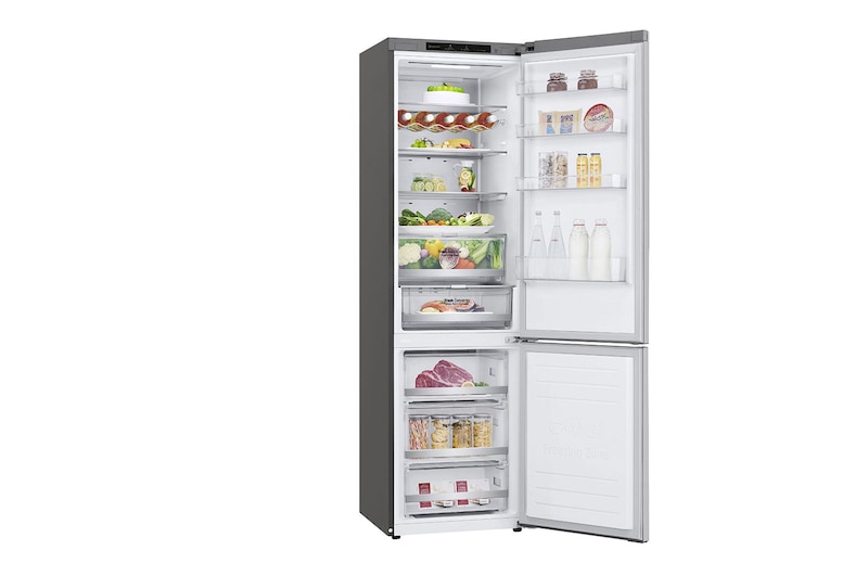 LG Kühl-Gefrierkombination (EEK B, 384L, 203 cm hoch) mit 137 kWh/a & Inverter Linear Compressor® | GBB72NSVBN, GBB72NSVBN