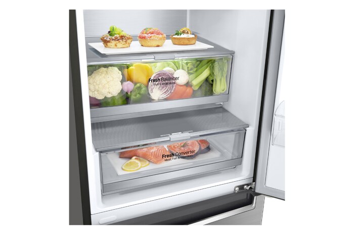 LG Kühl-Gefrierkombination (C, 384L, 203 cm hoch) mit Smart Inverter Compressor® | GBB72PZECN1, GBB72PZECN1